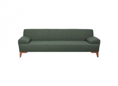 Dunkelgrüner Dreisitzer 3-Sitzer Couch Polstersofa Wohnimmer 3-er Couch